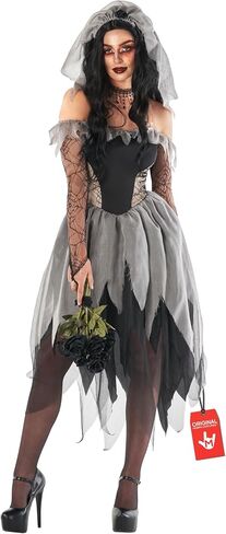 Morph Corpse Bride Costume for Women, Zombie Bride Costume Women, Womens Halloween Costumes in Saudi Arabia