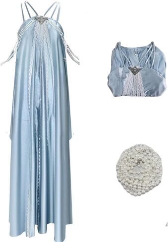 Queen Padme Amidala Dress Costume for Women Blue Outfits Amidala Cosplay Halloween Dress up in Saudi Arabia