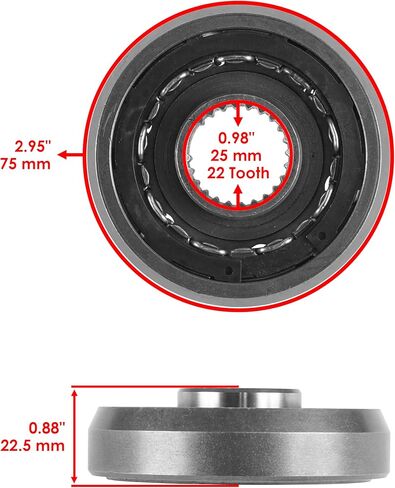 Caltric Starter Clutch One Way Bearing Compatible with Honda 450X Crf450X Crf-450X 2005-2009 2012-2015 in Saudi Arabia