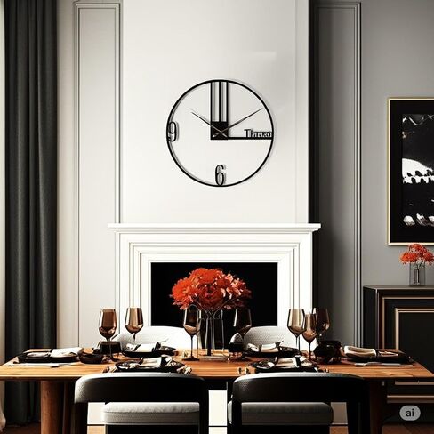 Modern Wall Clock - Silent, Non-Ticking Decorative Timepiece for Home & Office (World Map Design) in Saudi Arabia