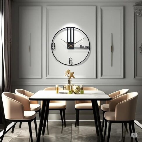 Modern Wall Clock - Silent, Non-Ticking Decorative Timepiece for Home & Office (World Map Design) in Saudi Arabia
