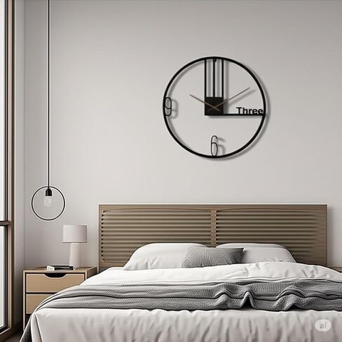 Modern Wall Clock - Silent, Non-Ticking Decorative Timepiece for Home & Office (World Map Design) in Saudi Arabia