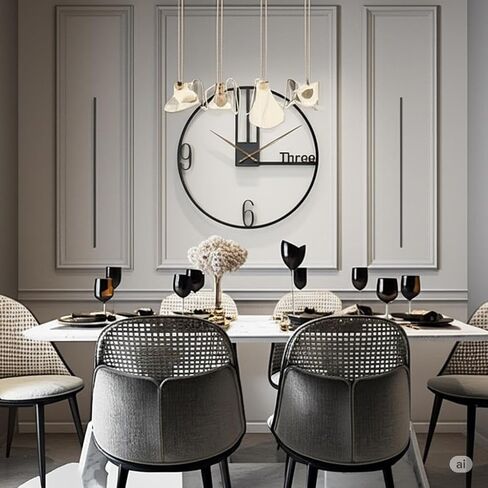 Modern Wall Clock - Silent, Non-Ticking Decorative Timepiece for Home & Office (World Map Design) in Saudi Arabia