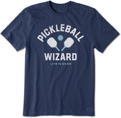 تي شيرت Life is Good للرجال Pickleball Wizard Crusher - أزرق داكن in Saudi Arabia