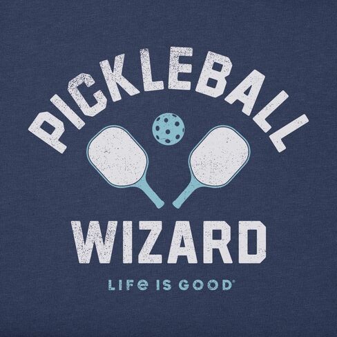 تي شيرت Life is Good للرجال Pickleball Wizard Crusher - أزرق داكن in Saudi Arabia