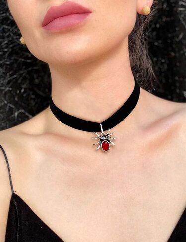 الأسود القوطية المختنق قلادة للنساء هالوين القوطية الصليب قلادة القلائد الظلام الشرير ايمو الجرونج مصاص دماء قلادة الهيب هوب مجوهرات in Kuwait