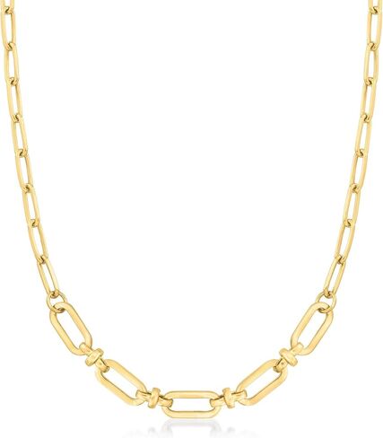 Ross-Simons 18kt Gold Over Sterling Enlarged Paper Clip Link Necklace in Saudi Arabia