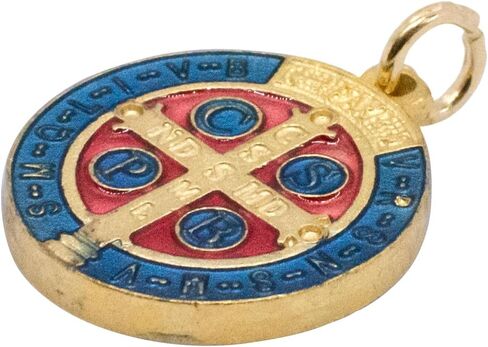 10 Pack of Gold Tone Saint Benedict Medals | Patron Saint of Students and Europe | Beading for DIY Chaplets and Religious Jewelry | Great Catholic Gift f in Saudi Arabia