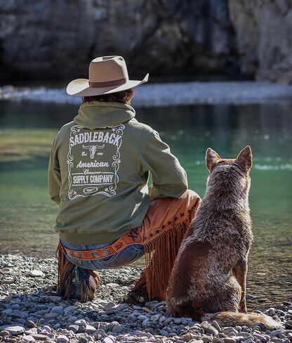 Saddleback Supply Men's Western Logo Pullover Hoodies in S-4XL in Saudi Arabia