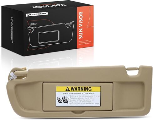 واقي الشمس من الجانب الأيسر للسائق A-Premium متوافق مع Honda Civic 2009 2010 2011 - بدون ضوء الزينة، مع مرآة الزينة، اللون البيج - يستبدل 83280SNAA01ZF، 83280-SNAA0-1ZF in Saudi Arabia