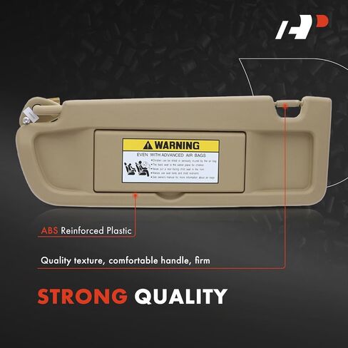 واقي الشمس من الجانب الأيسر للسائق A-Premium متوافق مع Honda Civic 2009 2010 2011 - بدون ضوء الزينة، مع مرآة الزينة، اللون البيج - يستبدل 83280SNAA01ZF، 83280-SNAA0-1ZF in Saudi Arabia