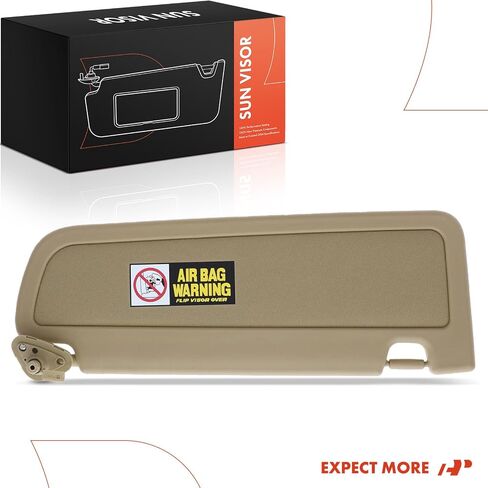 واقي الشمس من الجانب الأيسر للسائق A-Premium متوافق مع Honda Civic 2009 2010 2011 - بدون ضوء الزينة، مع مرآة الزينة، اللون البيج - يستبدل 83280SNAA01ZF، 83280-SNAA0-1ZF in Saudi Arabia