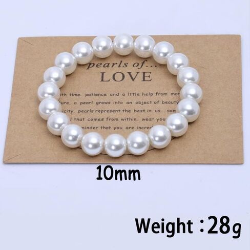 COLORFUL BLING Imitation Pearl Strands Choker Necklace Bracelet With Meaningful Card for Wedding Anniversary Birthday Party Gifts Bridal Jewelry Set in Saudi Arabia
