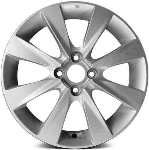 16 inch Aluminum Wheel For Hyundai Accent — 2012–2014 8-Spoke Silver Metallic Full Face 4 Lug 100.0 mm 16 x 6 in Reman - Factory Wheel Rim in Saudi Arabia