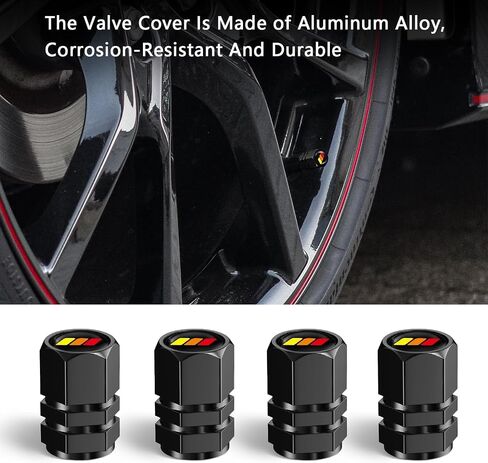 Two-Color Sports for Dodge Tire Valve Stem Cap Cover for Belt O-Ring Seal Corrosion Resistant Tire Valve Stem Air Cap 4 Pack in Saudi Arabia