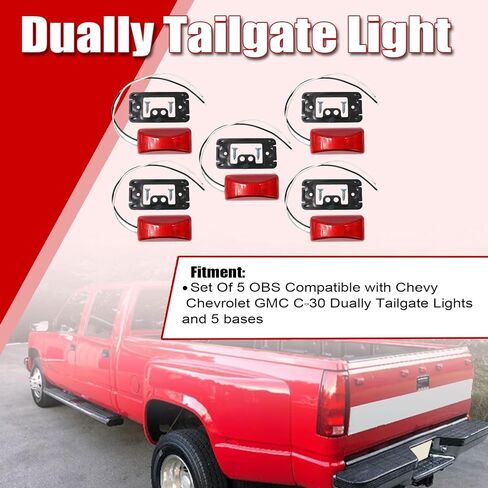 Priprilod LED OBS Compatible with Chevy Chevrolet GMC 3500 C30 Dually Tailgate Light 1988 1989 1990 1991 1992 1993 1994 1995 1996 1997 1998 1999 2000 in Saudi Arabia