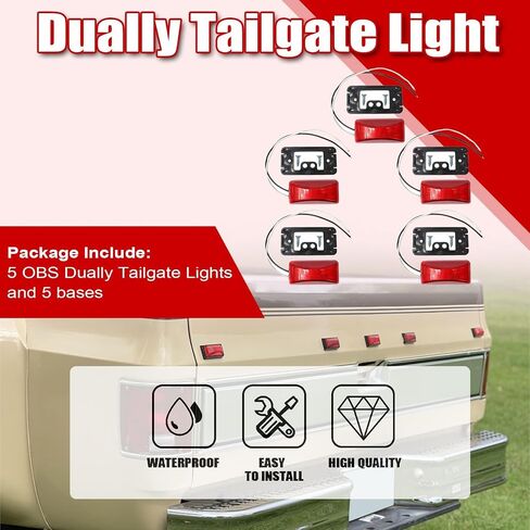 Priprilod LED OBS Compatible with Chevy Chevrolet GMC 3500 C30 Dually Tailgate Light 1988 1989 1990 1991 1992 1993 1994 1995 1996 1997 1998 1999 2000 in Saudi Arabia