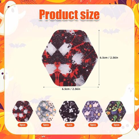 25pcs Sensor Covers for Libre 2/3, Halloween Print Style Sensor Stickers Waterproof and Sweatproof CGM Monitor Adhesive Patches for Libre Over Patch Accessories (5 Styles) in Saudi Arabia