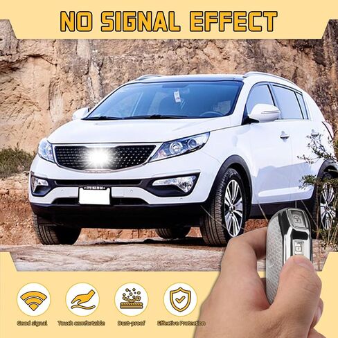 FT FUNTOR لغطاء Kia Key Fob، متوافق مع Kia Soul Forte Telluride K5 Seltos NIRO Sportage Sorento، 5 أزرار TPU لغطاء Kia K5 Key Fob مع حافة فضية (B-أبيض) in Kuwait