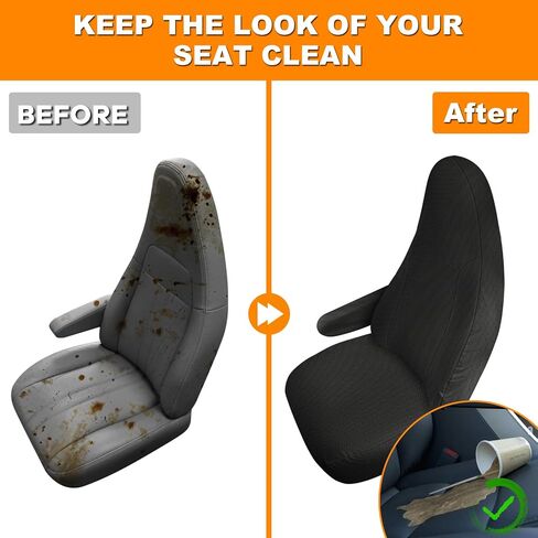 Seat Covers Compatible with 2010-2025 Chevy Express Front Bucket Seats, NOT for RV Seats, with Opening for Grab Handle on Passenger Side Backrest, Black and Gray in Saudi Arabia