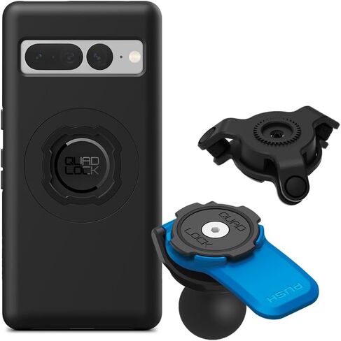 محول كروي بقفل رباعي 1 بوصة لتركيب الهاتف على الدراجة النارية مع مخمد الاهتزاز وحافظة هاتف MAG لهاتف Pixel 8a in Kuwait