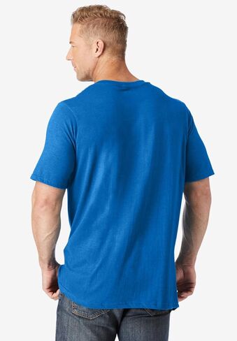 KingSize Men's Big & Tall Shrink-Less Lightweight Longer-Length V-Neck T-Shirt in Saudi Arabia
