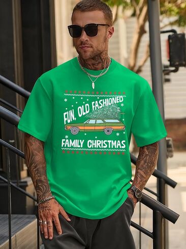 Christmas Couples Shirts His and Her Holiday Matching Funny Christmas Family Pajamas Short Sleeve Tees Top in Saudi Arabia