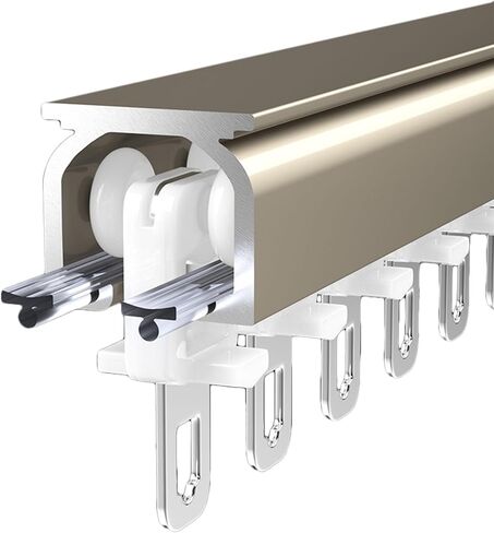 Premium Wall Mount Curtain Track System 50-35ft, Indoor Cubicle Curtain Rod for Apartments & Campers, Heavy-Duty Drapes & Privacy Room Dividers with Silent Glider Hooks in Saudi Arabia
