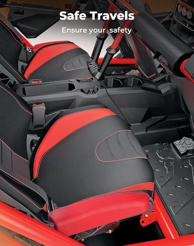 KEMIMOTO Seat Side Pad Assembly Compatible with 2017-2025 Can-Am Maverick X3 MAX and Maverick R, PU Foam Seat Side Cushion for UTV Accessories, Thigh Protection Comfort Pillow(1 Pair) (Red) in Saudi Arabia