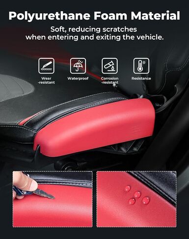 KEMIMOTO Seat Side Pad Assembly Compatible with 2017-2025 Can-Am Maverick X3 MAX and Maverick R, PU Foam Seat Side Cushion for UTV Accessories, Thigh Protection Comfort Pillow(1 Pair) (Red) in Saudi Arabia