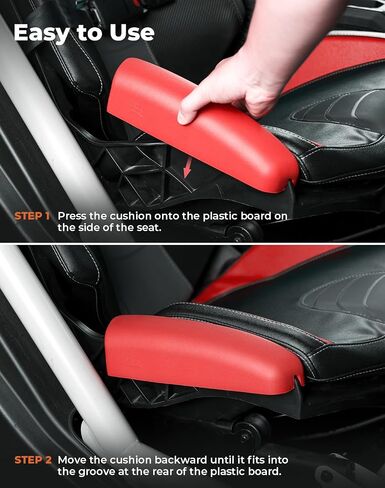 KEMIMOTO Seat Side Pad Assembly Compatible with 2017-2025 Can-Am Maverick X3 MAX and Maverick R, PU Foam Seat Side Cushion for UTV Accessories, Thigh Protection Comfort Pillow(1 Pair) (Red) in Saudi Arabia