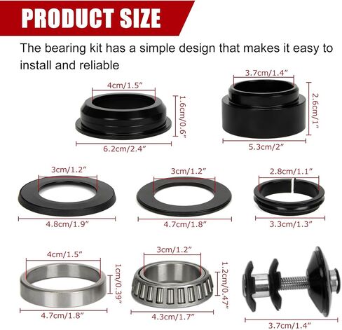 Tapered Roller Bearing Headset Kit Roller Headset Fork Bearing Kit - PSLER Pivot Bearing Assembly Fits for Light Bee X/S Segway X160 X260 Motorcycle Dirt Bike in Saudi Arabia