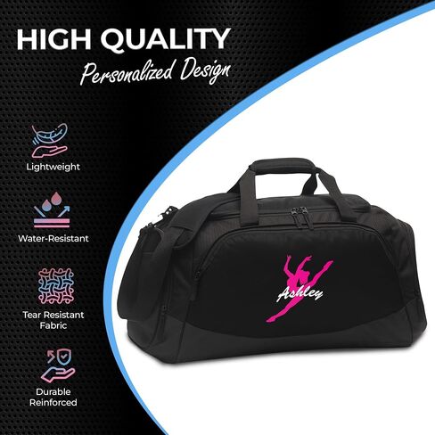 Personalized Dance Duffle Bag with Shoe Compartment, Duffle Bag for Men, Women, Kids & Teen - Dance Duffel Bag for Gear Organizer - Travel Duffel Bags in Kuwait