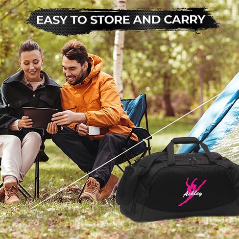 Personalized Dance Duffle Bag with Shoe Compartment, Duffle Bag for Men, Women, Kids & Teen - Dance Duffel Bag for Gear Organizer - Travel Duffel Bags in Kuwait