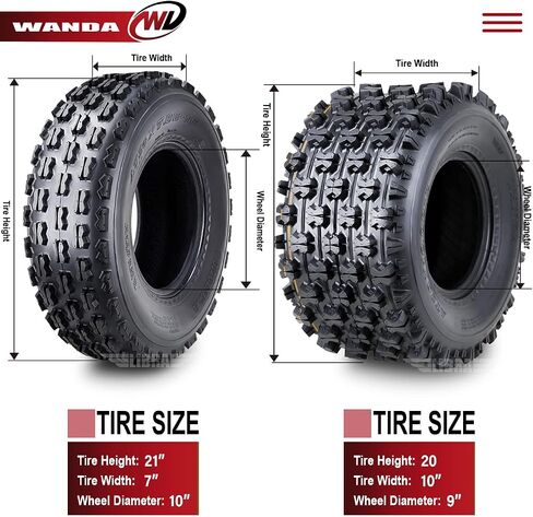 WANDA Set 4 GNCC Racing Tires 21x7-10 & 20x10-9 fit for Suzuki LTZ400 250 in Saudi Arabia