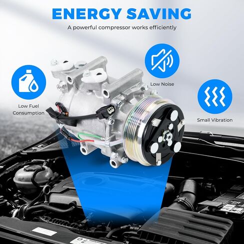 ضاغط تيار متردد مع قابض متوافق مع Honda Fit 1.5L 2009 2010 2011 2012 2013، استبدال ضاغط مكيف الهواء # 98579 97579 CO11312C 38810RP3A01 in Kuwait