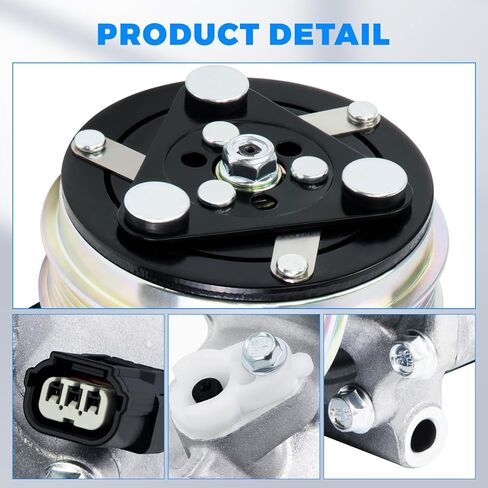 ضاغط تيار متردد مع قابض متوافق مع Honda Fit 1.5L 2009 2010 2011 2012 2013، استبدال ضاغط مكيف الهواء # 98579 97579 CO11312C 38810RP3A01 in Kuwait