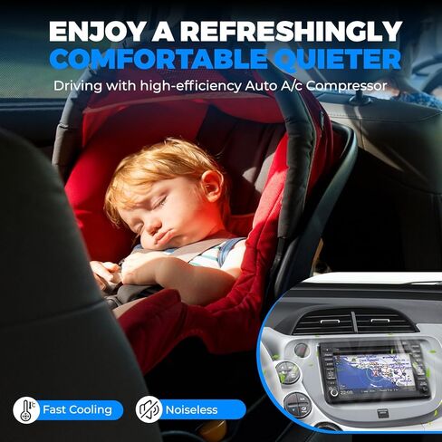 ضاغط تيار متردد مع قابض متوافق مع Honda Fit 1.5L 2009 2010 2011 2012 2013، استبدال ضاغط مكيف الهواء # 98579 97579 CO11312C 38810RP3A01 in Kuwait