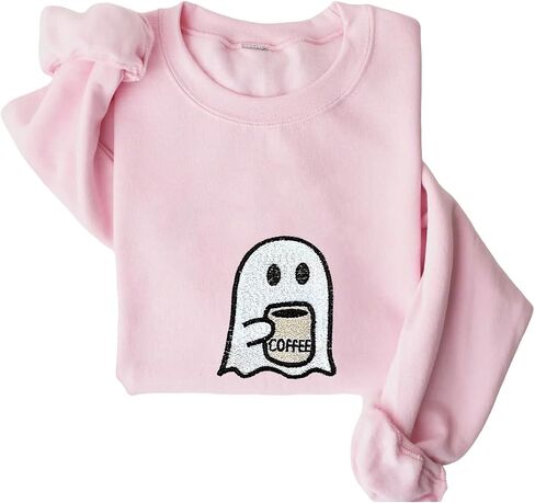 IZI POD Halloween Ghost Embroidered Crewneck Sweatshirt in Saudi Arabia
