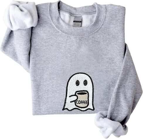 IZI POD Halloween Ghost Embroidered Crewneck Sweatshirt in Saudi Arabia