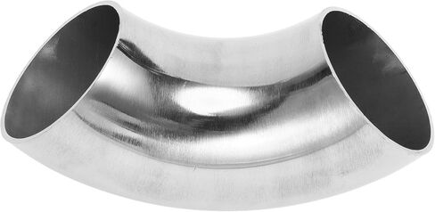 Motoforti 1.75" Inch OD 90 Degree Mandrel Bend Elbow Car Modified Exhaust Pipe Tubing 1.5mm/16GA Thickness 304 Stainless Steel Bend Tube Stair Handrail Piping 45x125x1.5mm in Saudi Arabia