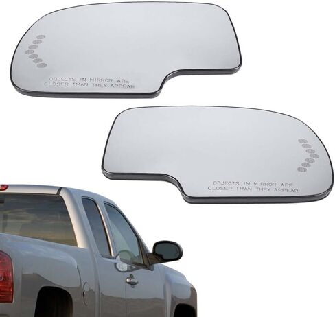 Exterior Mirror Glass w/Turn Signal Compatible With Chevy Avalanche Silverado Suburban/GMC Tahoe Sierra Yukon/Cadillac 2002-2006 Left Driver Side & Right Passenger Side 2Pcs in Saudi Arabia