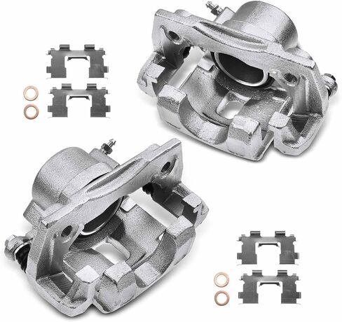 A-Premium Disc Brake Caliper Assembly with Bracket Compatible with Select Chevrolet and Suzuki Models - Tracker & Vitara, 1999 2000 2001 2002 2003 2004 - Front Driver and Passenger Side, 2-PC Set in Saudi Arabia