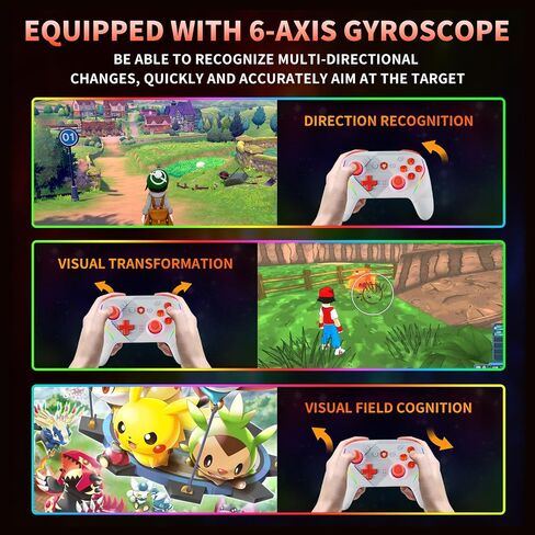 NBCP Wireless Switch Controller for Nintendo Switch/Lite/OLED Controller, Switch Controller with Mouse Touch on Back Buttons, Extra Switch Pro Controller with Wake, Programmable, Turbo Function in Kuwait