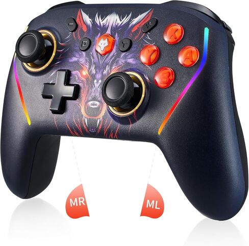 NBCP Wireless Switch Controller for Nintendo Switch/Lite/OLED Controller, Switch Controller with Mouse Touch on Back Buttons, Extra Switch Pro Controller with Wake, Programmable, Turbo Function in Kuwait