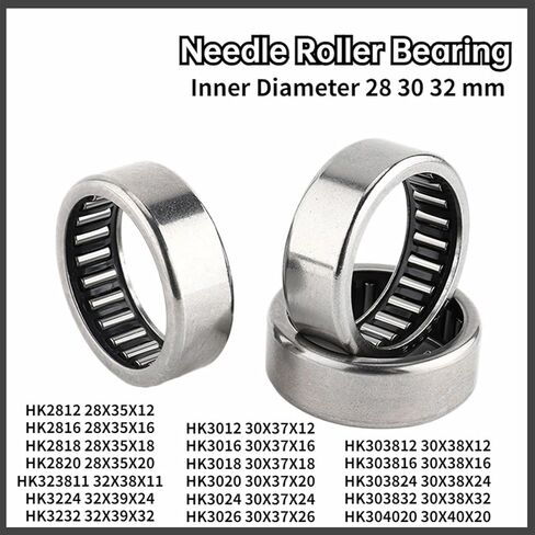 2PCS Inner Diameter 18 30 32 MM Needle Roller Bearing HK2812 2816 2818 2820 3012 3016 303812 303816 323811 HK3224(HK2818 28X35X18) in Saudi Arabia