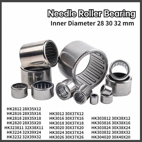 2PCS Inner Diameter 18 30 32 MM Needle Roller Bearing HK2812 2816 2818 2820 3012 3016 303812 303816 323811 HK3224(HK2818 28X35X18) in Saudi Arabia