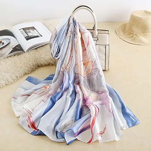 Printed Scarf for Women Lightweight Shawl Wraps Fashion Scarves Spring Summer in Saudi Arabia