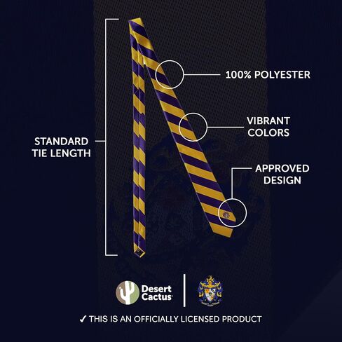 Desert Cactus Sigma Alpha Epsilon Tie Fraternity 100% Polyester with Logo Officially Licensed (Style A) in Saudi Arabia