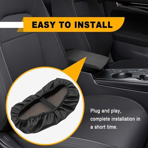 Car Armrest Storage Box Lids Car Center Console Armrest Cover Protector Compatible with Civic 2022 2023 2024 2025 with CVT (Pure Black) in Saudi Arabia
